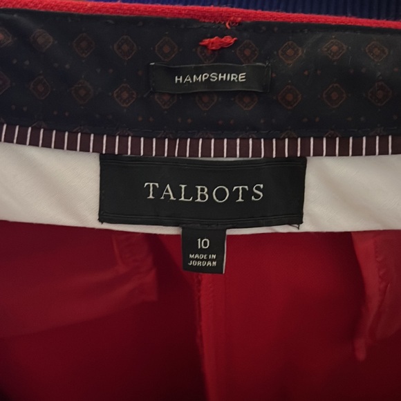 Talbots Red Trouser pants size 10 - Picture 2 of 2